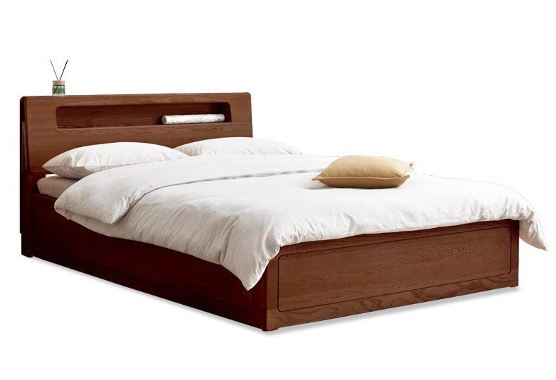 Oak Solid Wood Luminous Box Bed