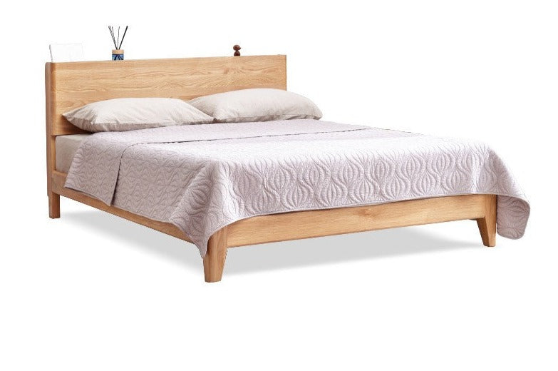 Oak Solid Wood with LED Light Bed