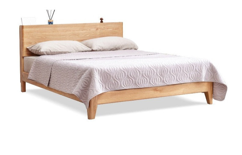 Oak Solid Wood with LED Light Bed
