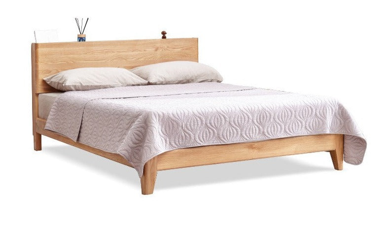 Oak Solid Wood with LED Light Bed