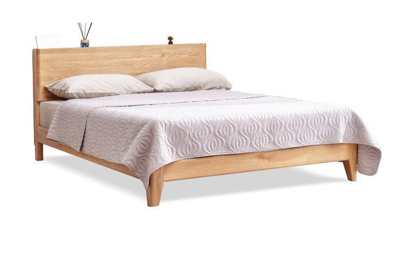 Oak Solid Wood with LED Light Bed