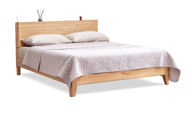 Oak Solid Wood with LED Light Bed