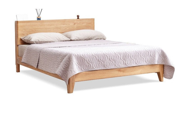 Oak Solid Wood with LED Light Bed