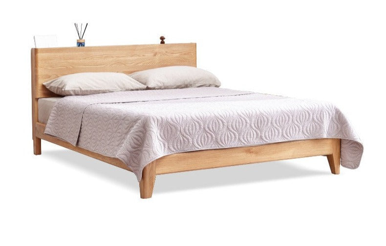 Oak Solid Wood with LED Light Bed
