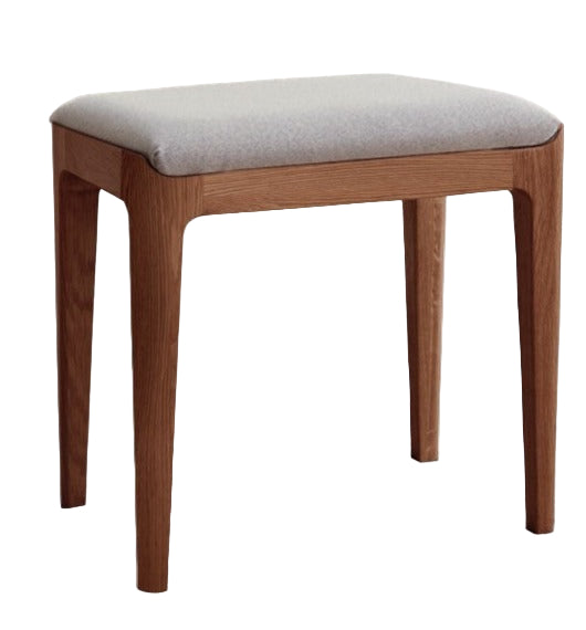 Ash, Oak, Black Walnut Solid Wood, Solid RubberWood Makeup Stool