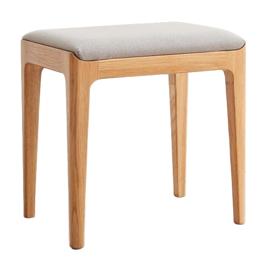 Ash, Oak, Black Walnut Solid Wood, Solid RubberWood Makeup Stool