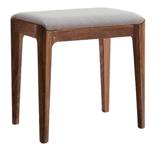 Ash, Oak, Black Walnut Solid Wood, Solid RubberWood Makeup Stool