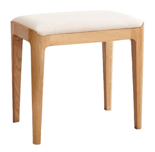 Ash, Oak, Black Walnut Solid Wood, Solid RubberWood Makeup Stool