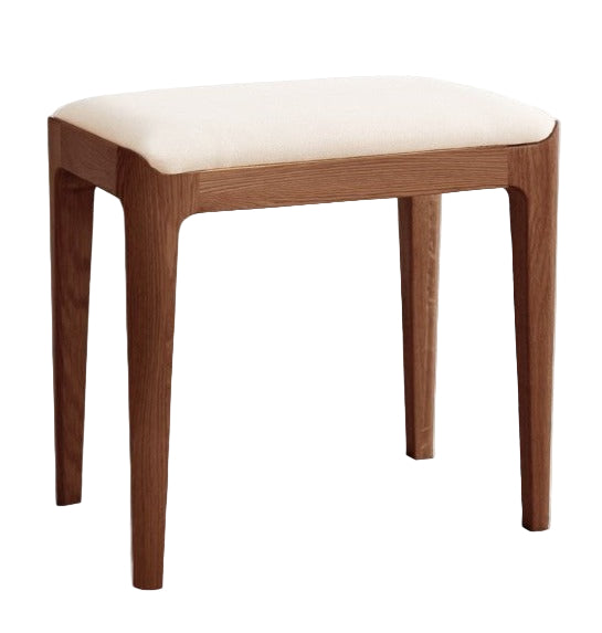 Ash, Oak, Black Walnut Solid Wood, Solid RubberWood Makeup Stool