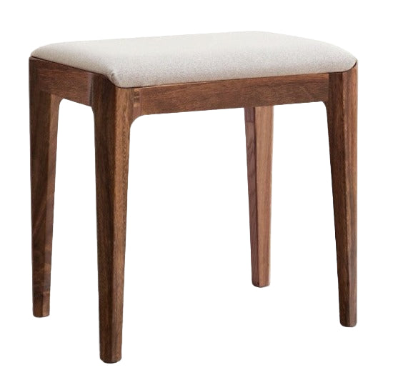 Ash, Oak, Black Walnut Solid Wood, Solid RubberWood Makeup Stool
