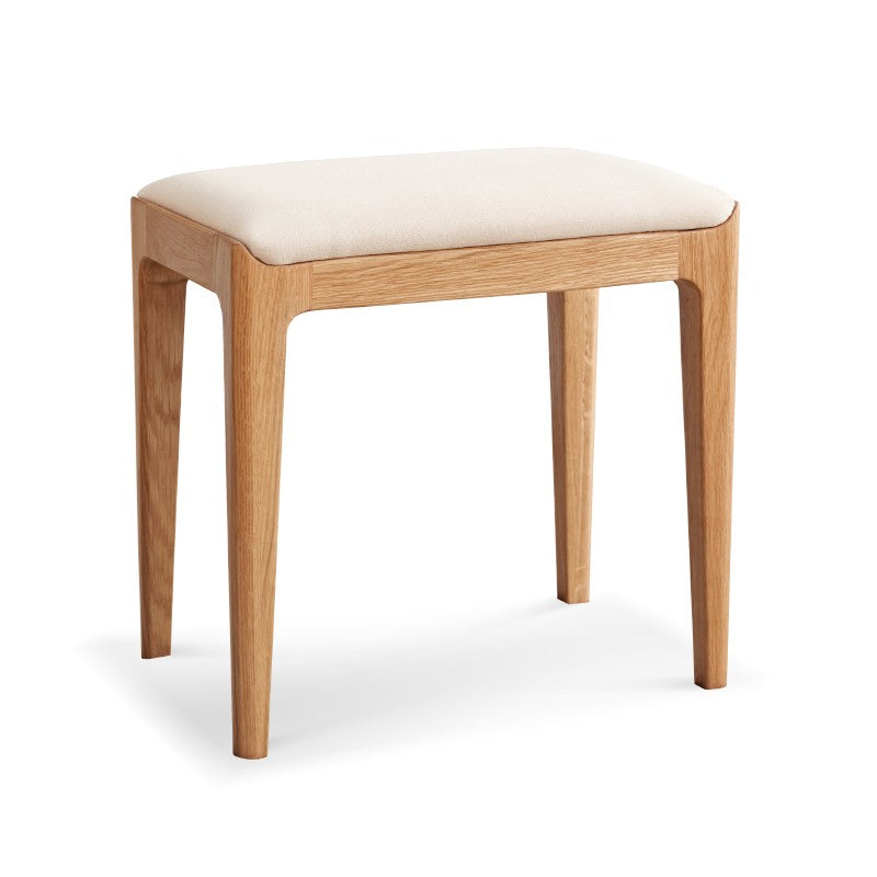 Ash, Oak, Black Walnut Solid Wood, Solid RubberWood Makeup Stool