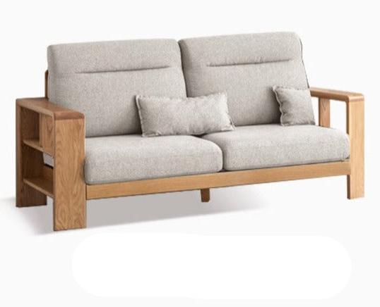 Oak Solid Wood Sectional Sofa-two colors available