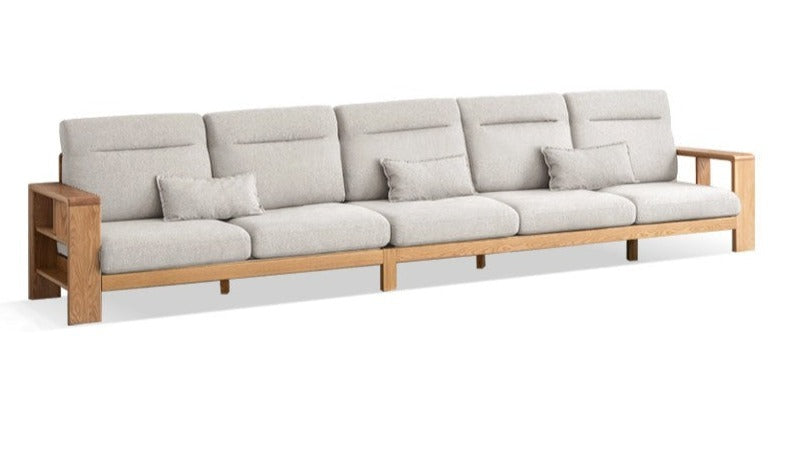 Oak Solid Wood Sectional Sofa-two colors available