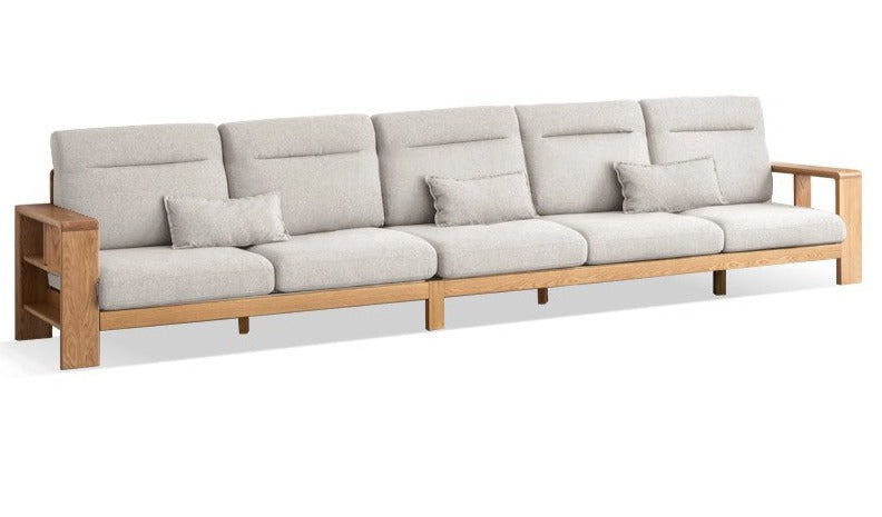 Oak Solid Wood Sectional Sofa-two colors available