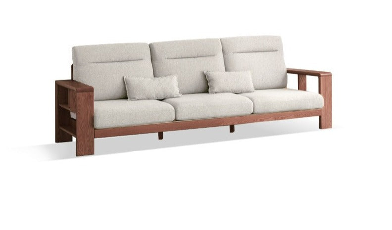 Oak Solid Wood Sectional Sofa-two colors available