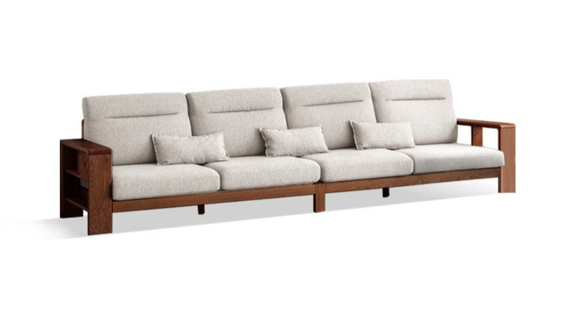 Oak Solid Wood Sectional Sofa-two colors available