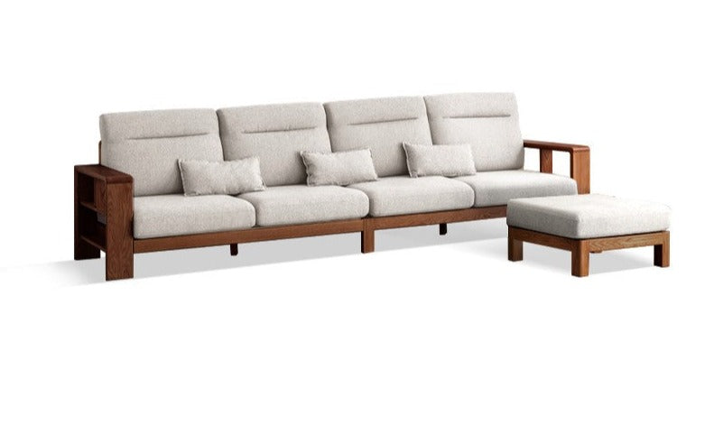Oak Solid Wood Sectional Sofa-two colors available