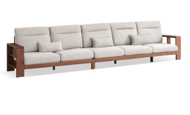 Oak Solid Wood Sectional Sofa-two colors available