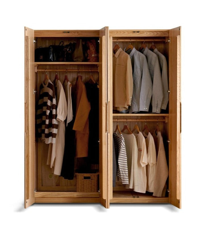 Oak Solid Wood Nordic Wardrobe.