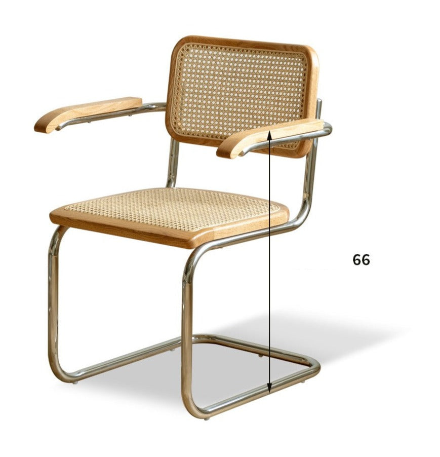 2 pcs set- Rattan Oak solid wood suspended chair-