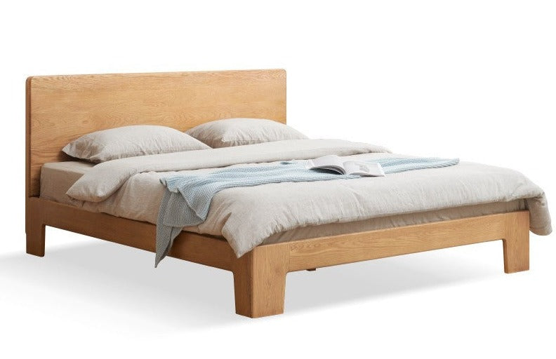 Oak Solid Wood Bed Thickened Headboard