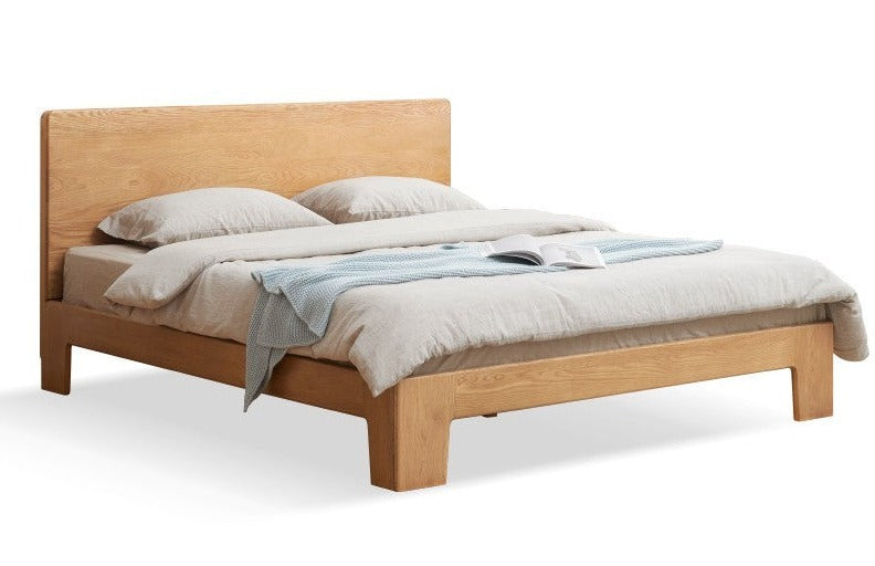 Oak Solid Wood Bed Thickened Headboard
