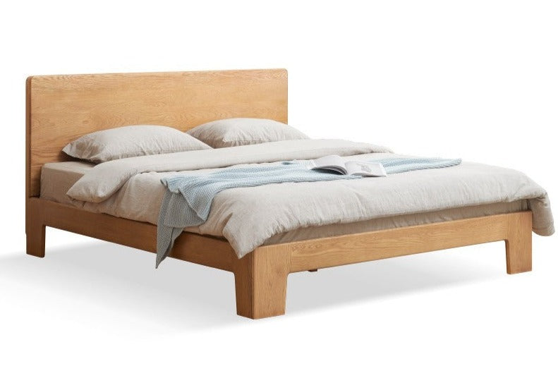 Oak Solid Wood Bed Thickened Headboard