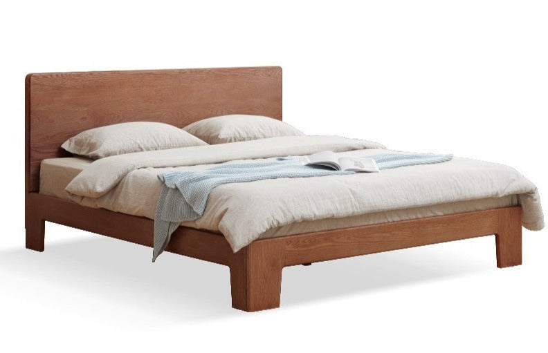 Oak Solid Wood Bed Thickened Headboard