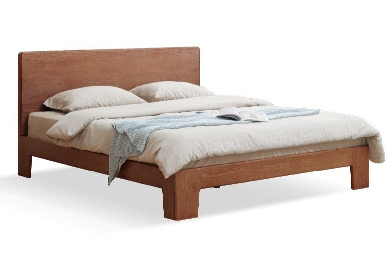 Oak Solid Wood Bed Thickened Headboard