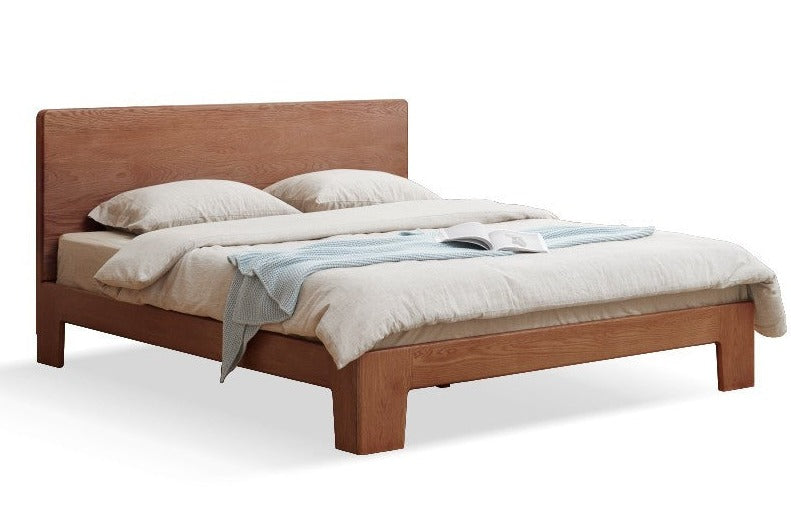Oak Solid Wood Bed Thickened Headboard