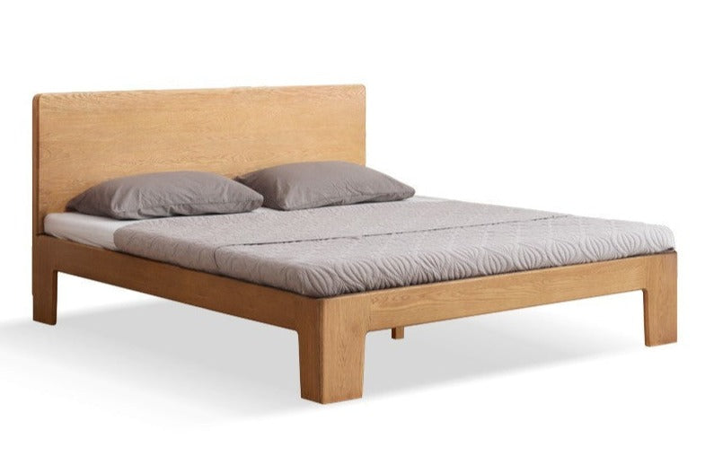 Oak Solid Wood Bed Thickened Headboard