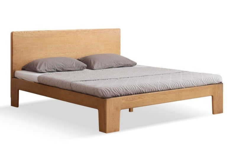 Oak Solid Wood Bed Thickened Headboard