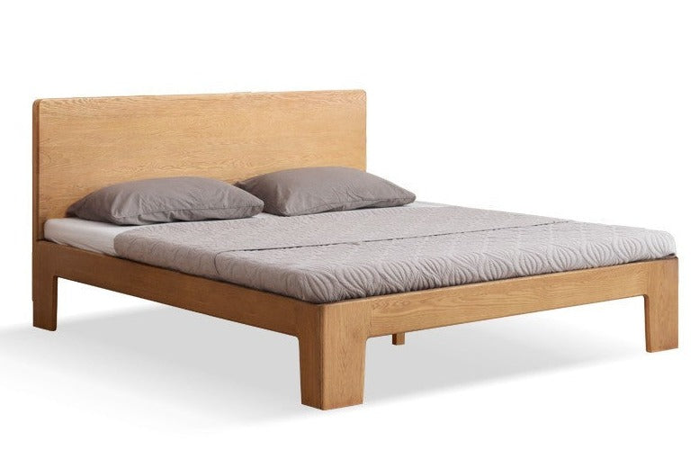 Oak Solid Wood Bed Thickened Headboard