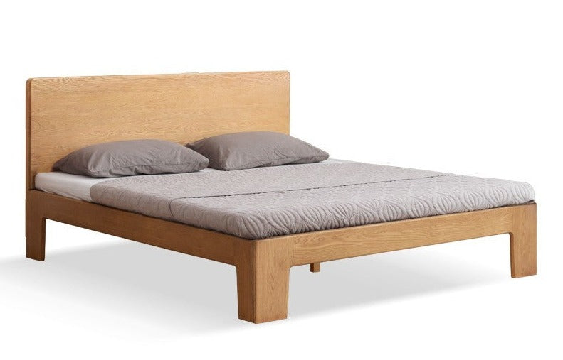Oak Solid Wood Bed Thickened Headboard