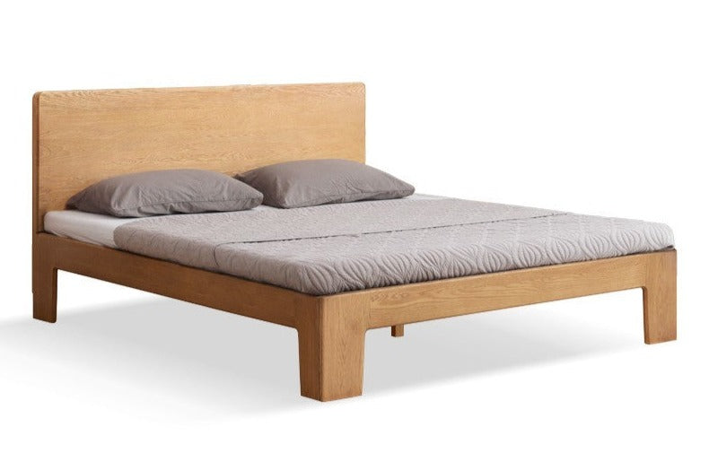 Oak Solid Wood Bed Thickened Headboard