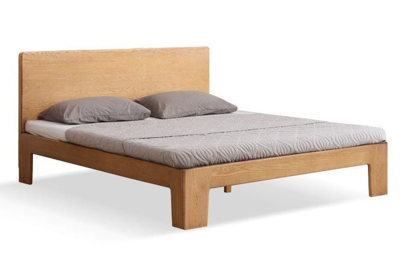 Oak Solid Wood Bed Thickened Headboard