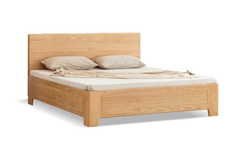 Oak Solid Wood Bed Thickened Headboard