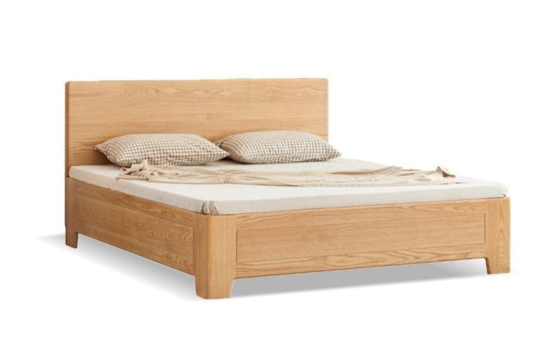 Oak Solid Wood Bed Thickened Headboard