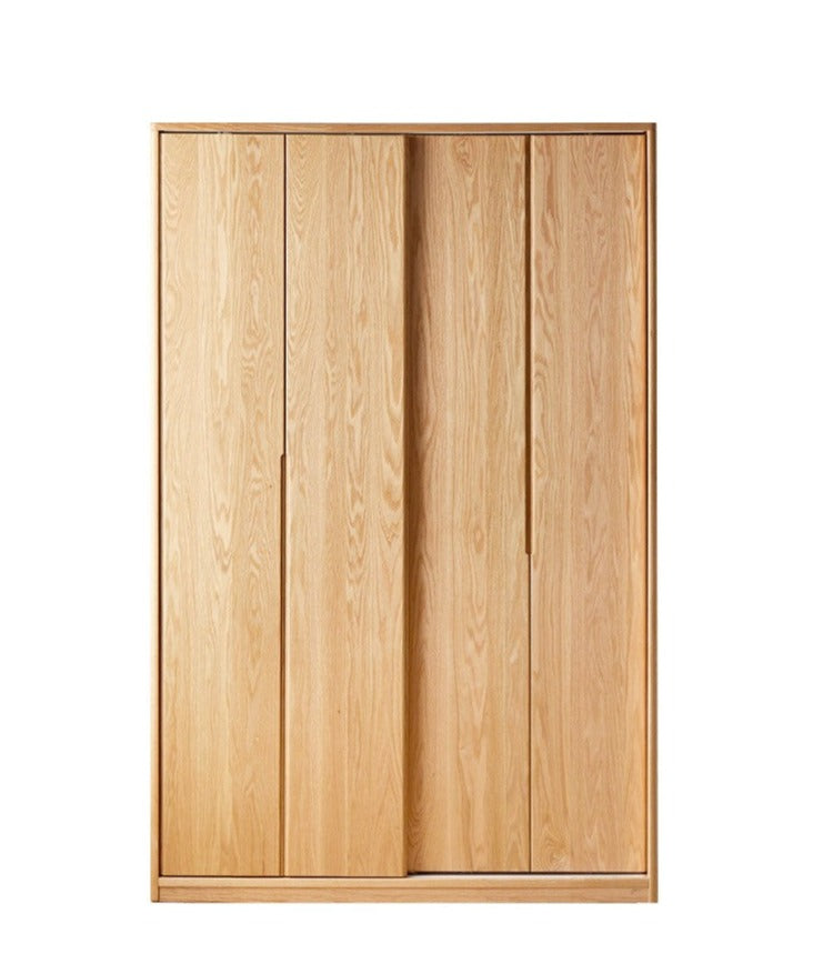 Oak Solid Wood Wardrobe Sliding Door-
