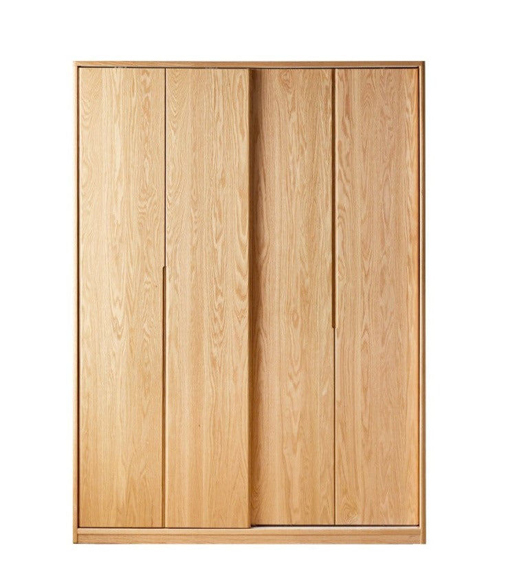 Oak Solid Wood Wardrobe Sliding Door-