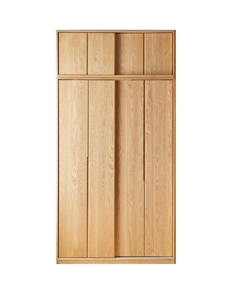 Oak Solid Wood Wardrobe Sliding Door-