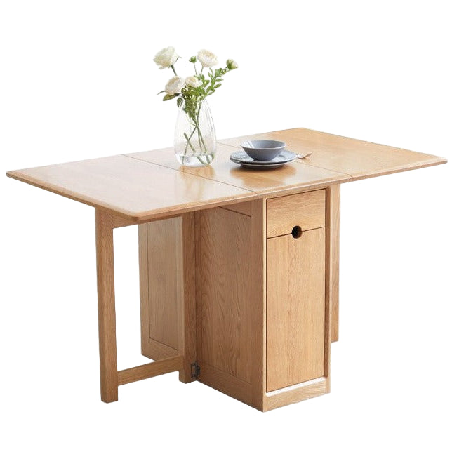 Ash, Oak Solid Wood Folding Dining Table