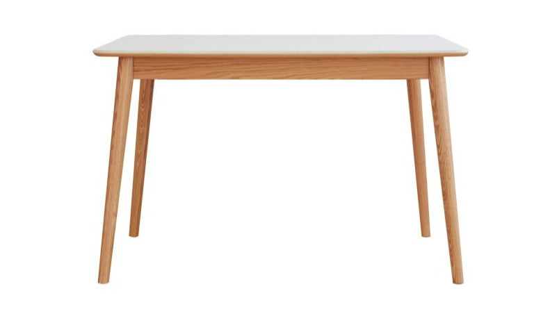 Oak Solid Wood Dining Table With Rock Slab Surface