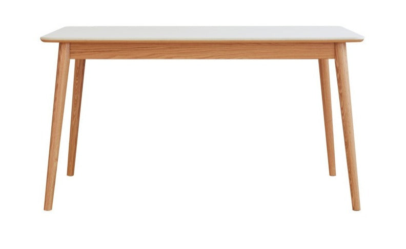 Oak Solid Wood Dining Table With Rock Slab Surface