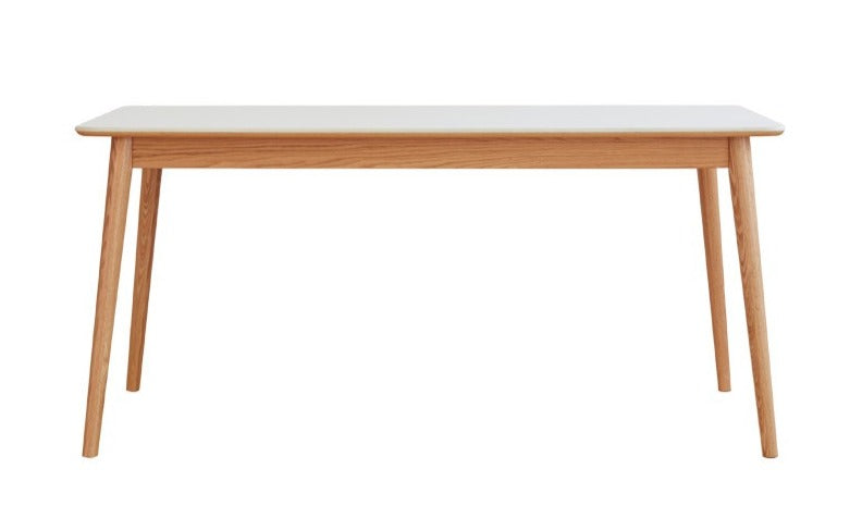 Oak Solid Wood Dining Table With Rock Slab Surface