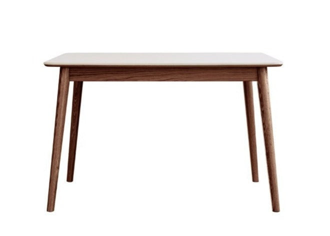 Oak Solid Wood Dining Table With Rock Slab Surface