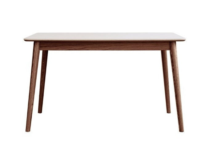 Oak Solid Wood Dining Table With Rock Slab Surface