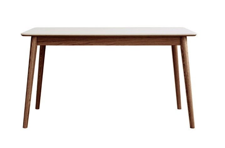 Oak Solid Wood Dining Table With Rock Slab Surface