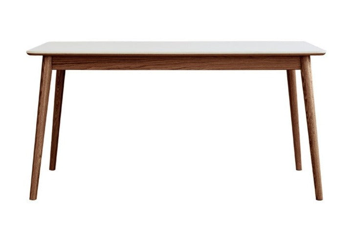 Oak Solid Wood Dining Table With Rock Slab Surface