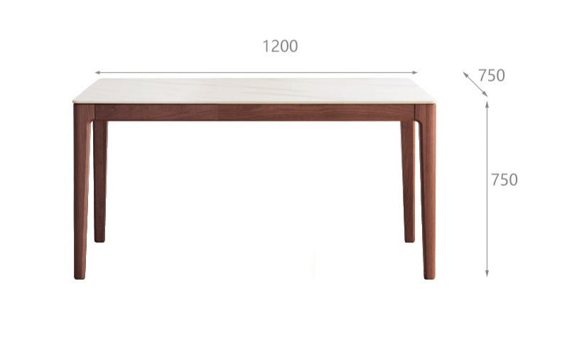 Oak, Ash Solid Wood Dining Table With Rock Slab Surface